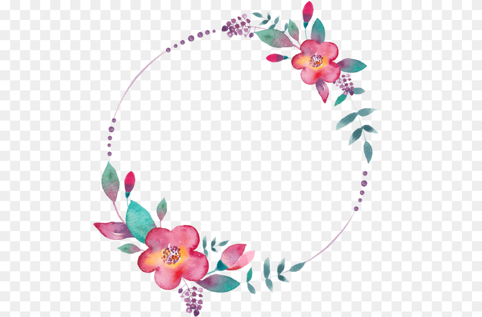 Floral Circle Flower Circle Transparent Background, Accessories, Plant, Jewelry, Pattern Free Png Download