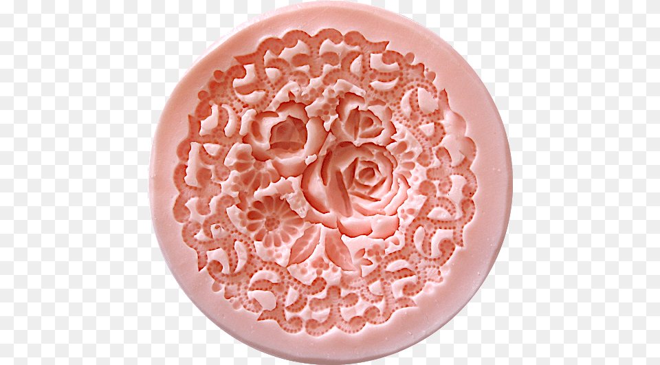 Floral Circle Rose, Cream, Dessert, Food, Icing Free Transparent Png