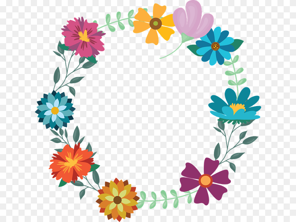 Floral Circle Rose Flower Ornaments Design Arts African Daisy, Art, Floral Design, Graphics, Pattern Free Transparent Png