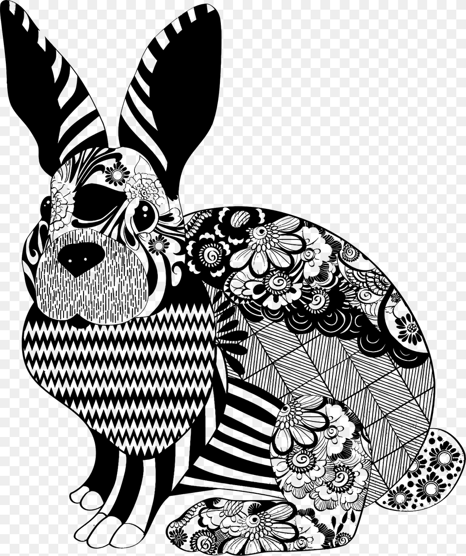 Floral Clipart, Animal, Mammal, Rodent, Hare Free Png
