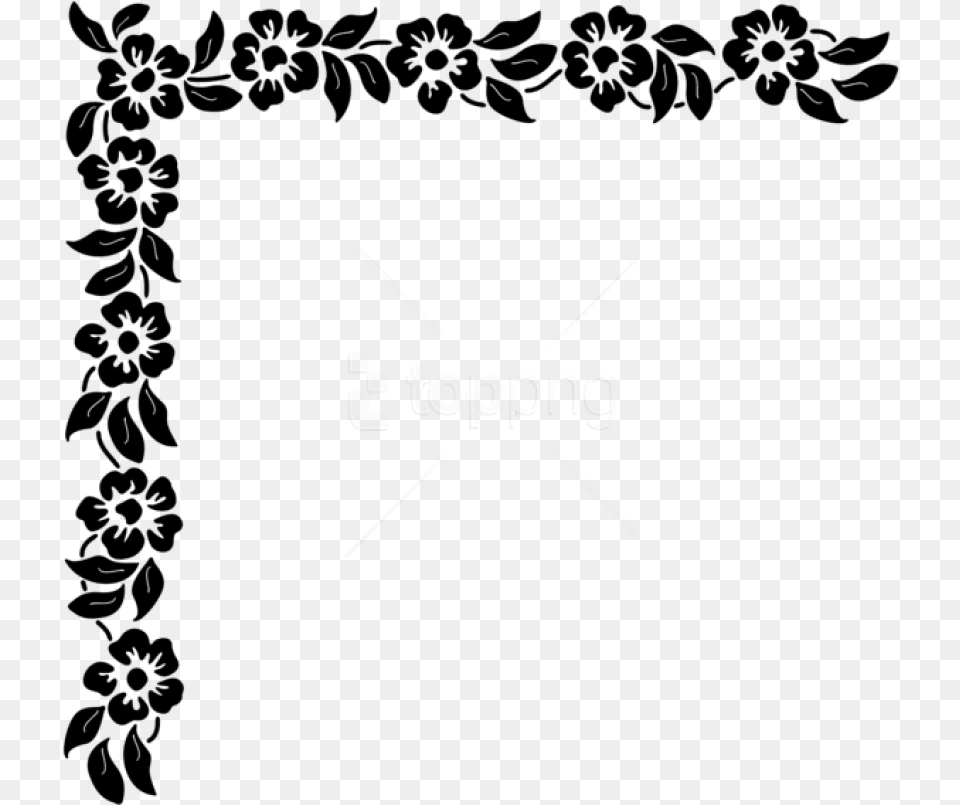 Floral Clipart Corner Corner Design Black And White Png Image