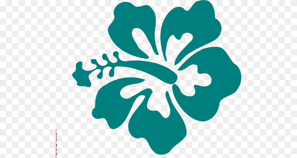 Floral Clipart Teal, Flower, Hibiscus, Plant Free Png Download