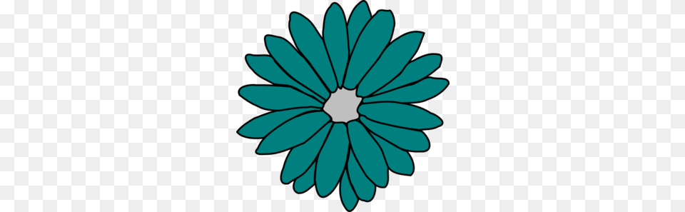 Floral Clipart Teal, Daisy, Flower, Plant, Dahlia Free Png Download