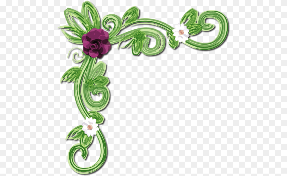 Floral Corner Green Corner Flower, Art, Floral Design, Graphics, Pattern Png Image