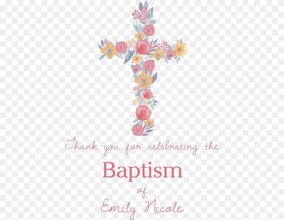 Floral Cross Floral Cross, Envelope, Mail, Greeting Card, Plant Png Image