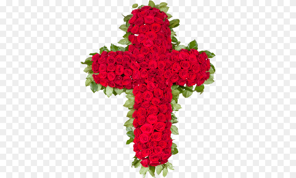 Floral Cross White And Red, Flower Bouquet, Rose, Flower Arrangement, Flower Free Png Download