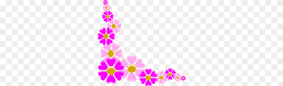Floral Decorative Corner Clip Art, Daisy, Floral Design, Flower, Graphics Png Image
