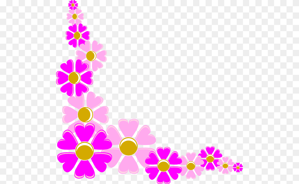 Floral Decorative Corner Clip Arts For Web, Art, Daisy, Floral Design, Flower Png Image
