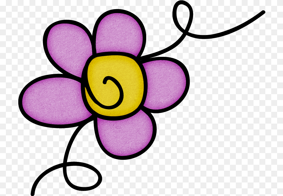 Floral Design Clipart Flower Doodle Clip Art, Purple, Plant Free Png