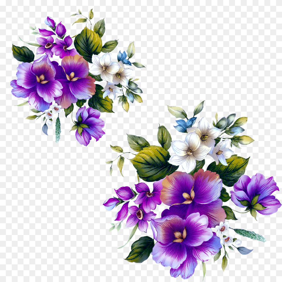 Floral Design Flower Purple Flower Pattern Flower Design Transparent Background, Art, Plant, Graphics, Floral Design Free Png