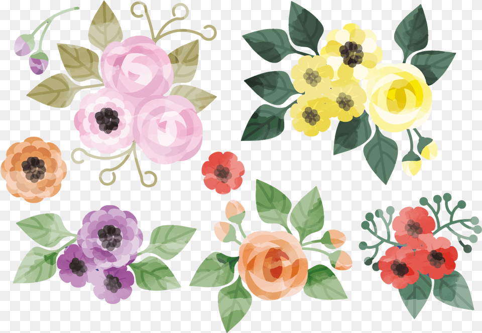 Floral Design Flower Watercolor Painting Creative Watercolor Cute Watercolor Flowers, Art, Floral Design, Graphics, Pattern Png Image