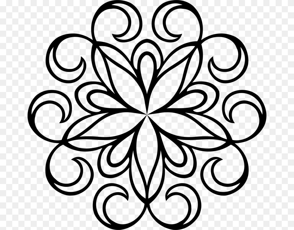 Floral Design Motif Drawing Art Arabesque, Gray Png