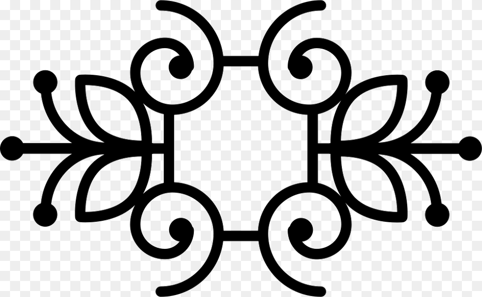 Floral Design With Butterflies And Vines Mirror Effect Design, Stencil, Art, Floral Design, Graphics Free Transparent Png