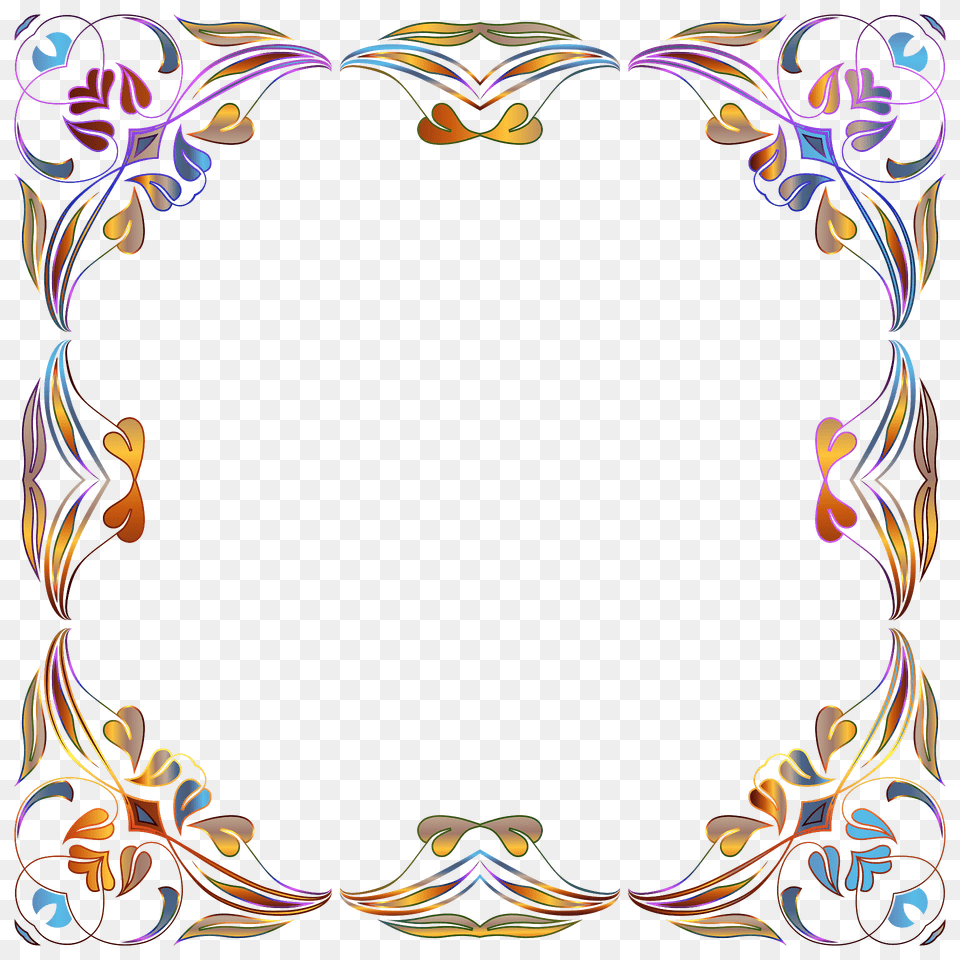 Floral Flourish Frame 29 Clipart, Art, Floral Design, Graphics, Pattern Png Image