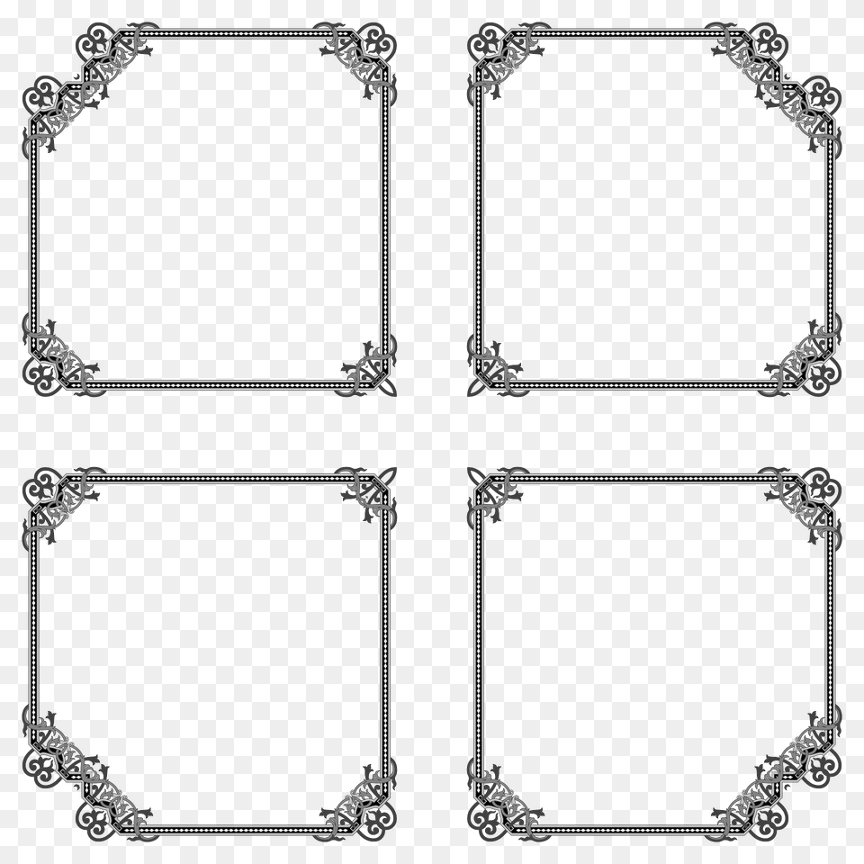 Floral Flourish Frame Interpolated Clipart, Home Decor, Pattern Free Png
