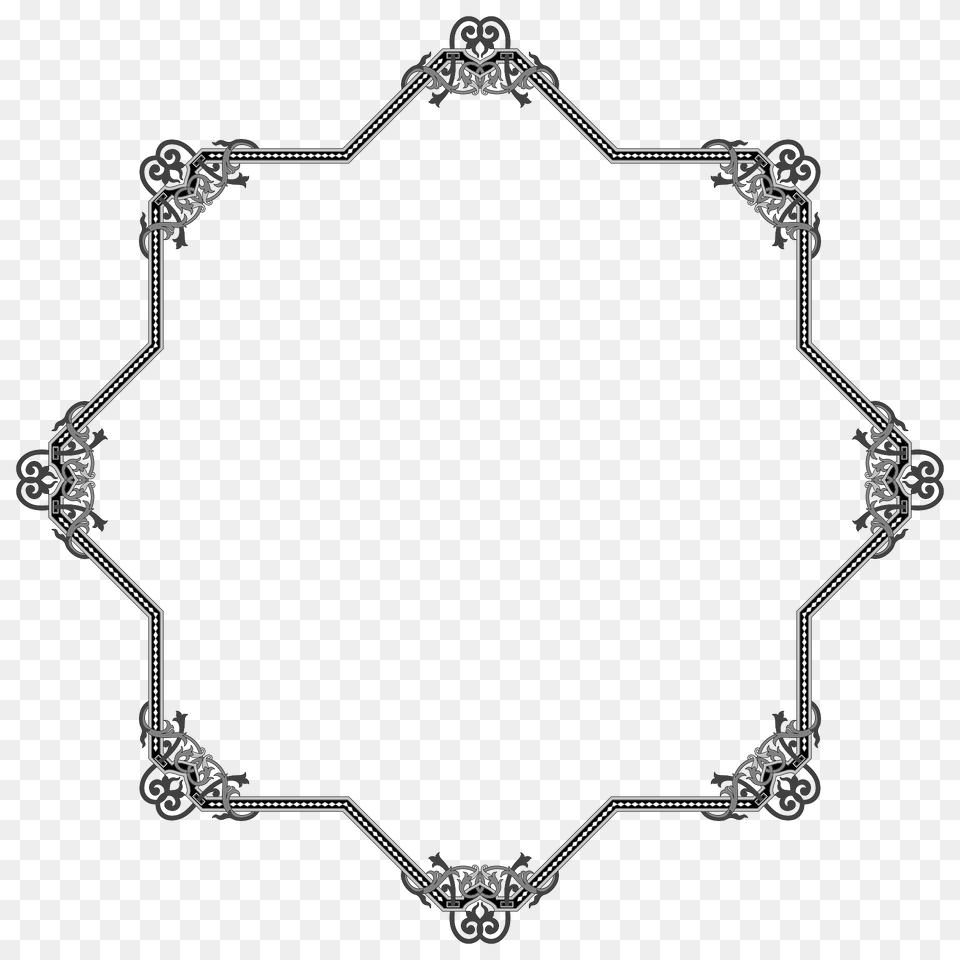 Floral Flourish Frame Interpolated Clipart, Home Decor, Tool, Plant, Lawn Mower Png Image