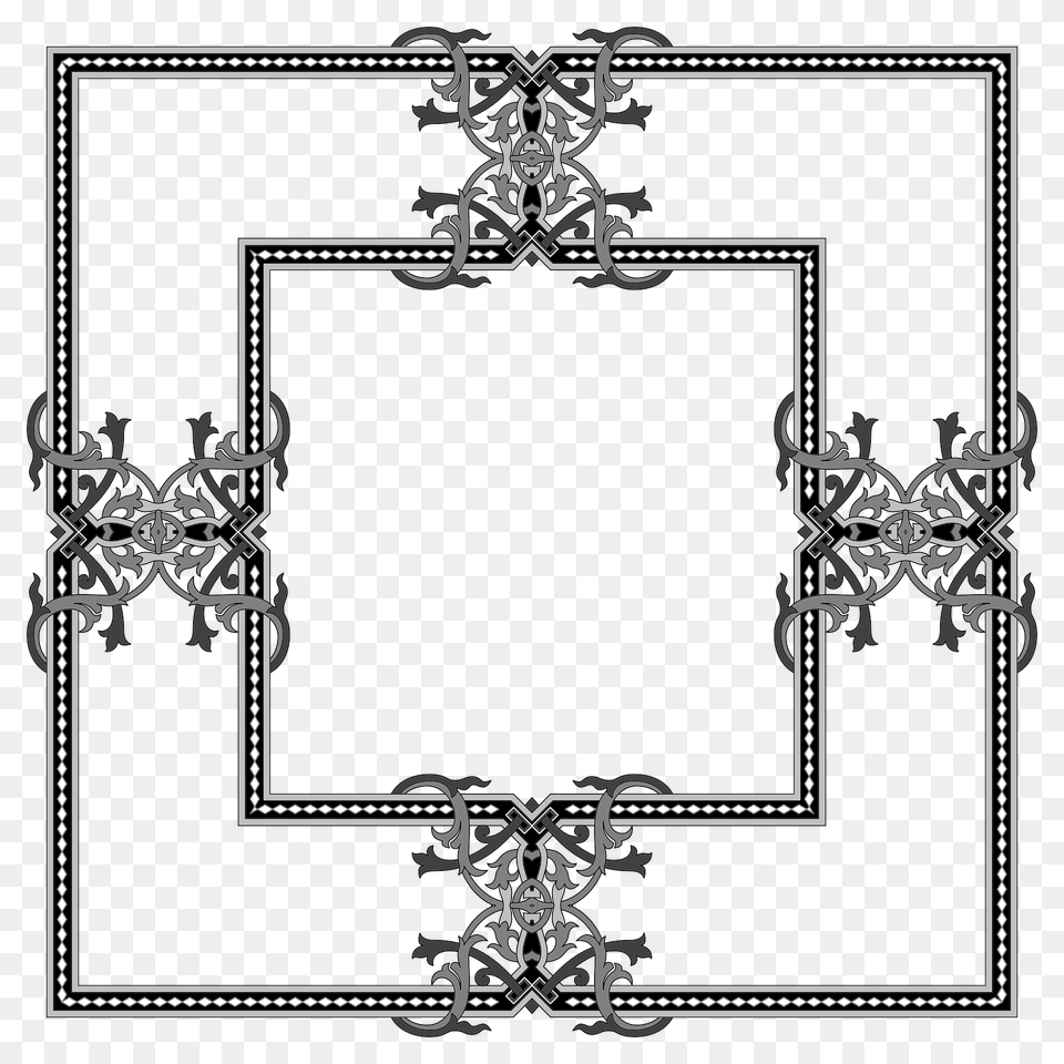 Floral Flourish Frame Interpolated Clipart, Pattern, Home Decor Png