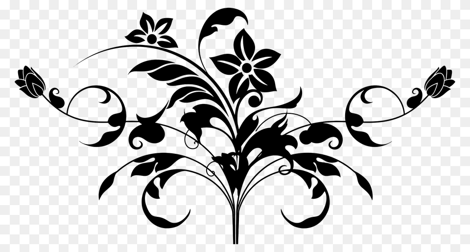 Floral Flourish Motif 2 Clipart, Art, Floral Design, Graphics, Green Free Transparent Png