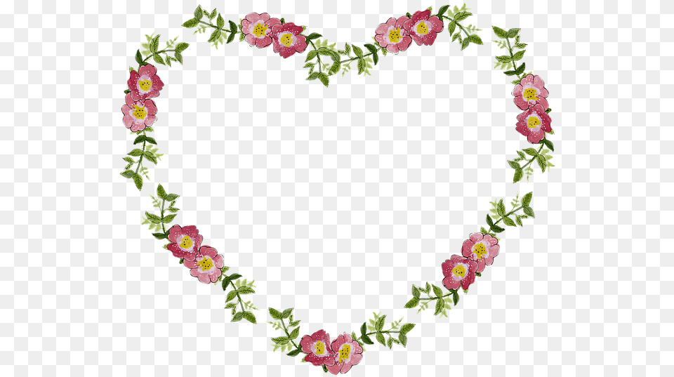 Floral Flower Frame Heart Decorative Scrapbooking Heart Of Flowers, Art, Floral Design, Graphics, Pattern Free Png