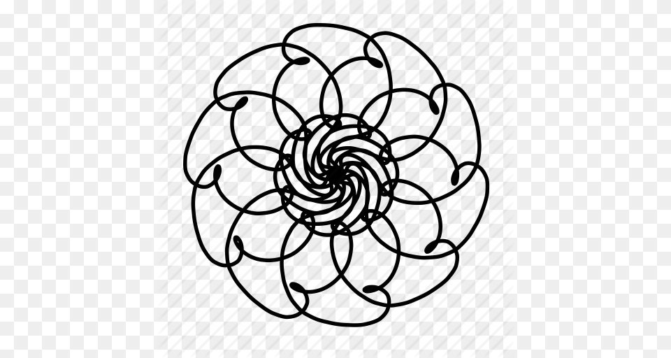 Floral Flower Mandala Mandalas Ornaments Pattern Swirls Icon, Dahlia, Plant, Machine, Spoke Free Transparent Png