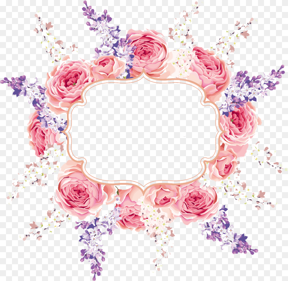 Floral Flowers Frame Flower Wreath Arrangement, Pattern, Graphics, Plant, Floral Design Png Image