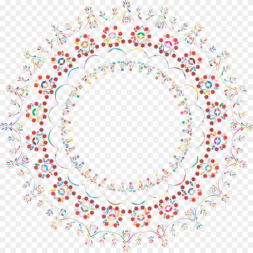 Floral Frame 10 No Background Icons Floral Circle Frame No Background, Art, Floral Design, Graphics, Pattern Free Transparent Png