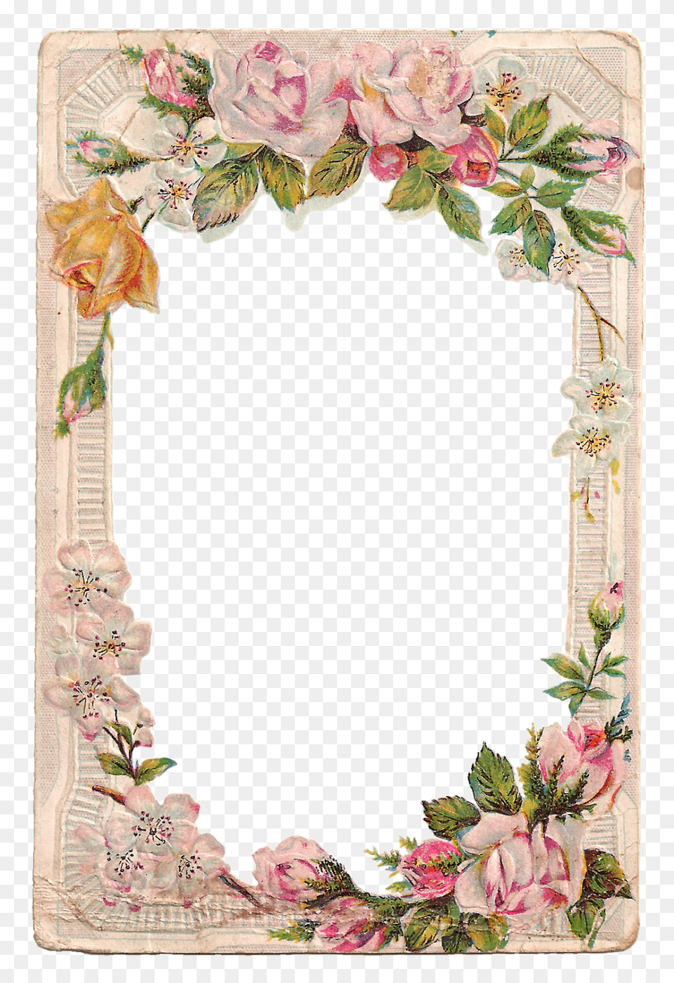 Floral Frame, Home Decor, Art, Floral Design, Graphics Png Image