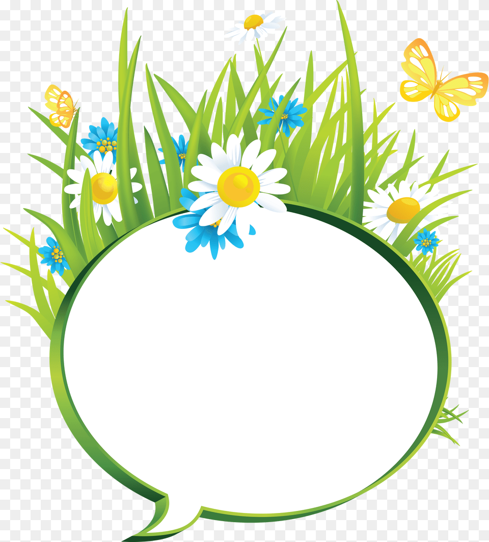 Floral Frame, Daisy, Flower, Plant, Art Png