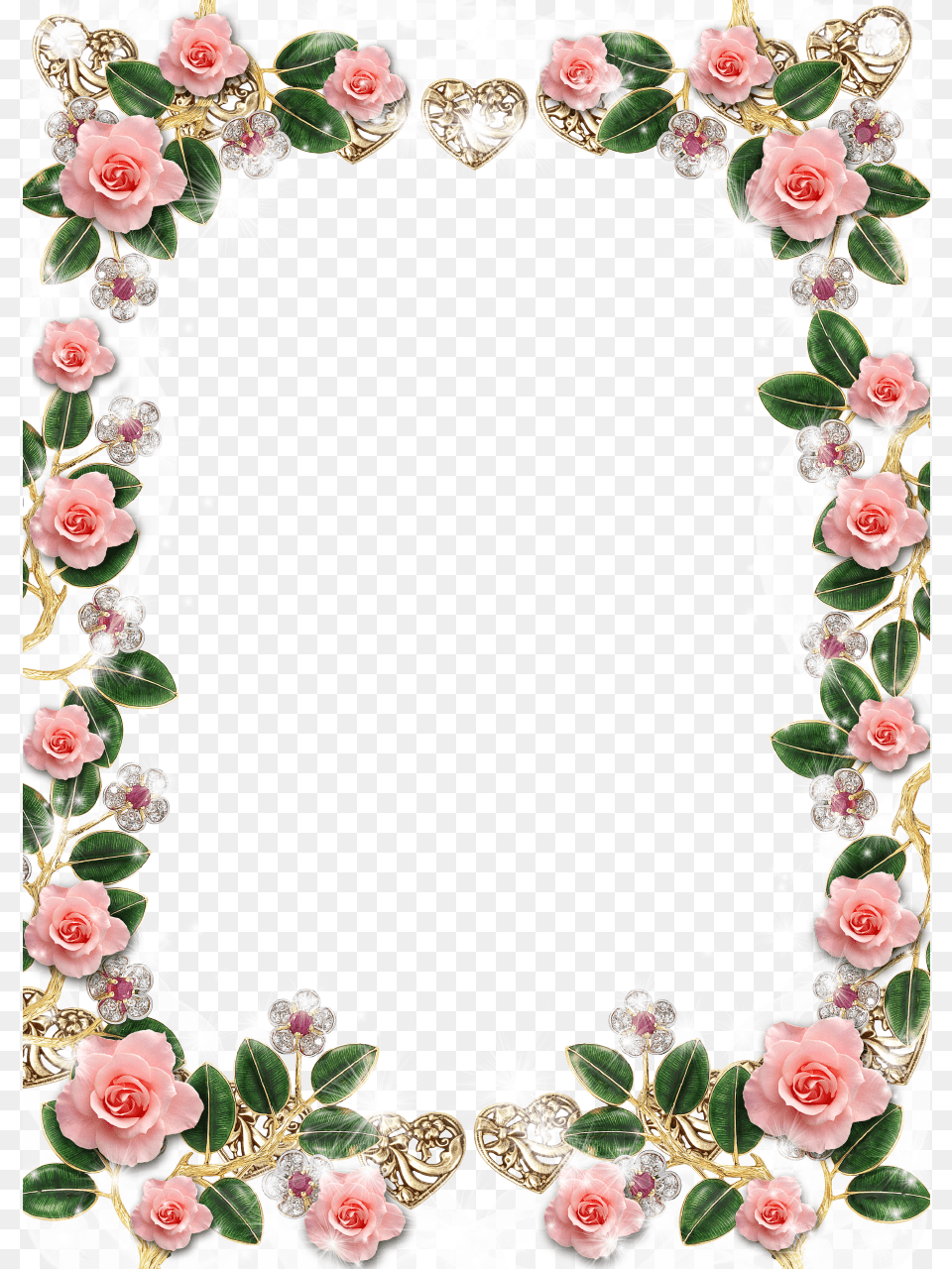 Floral Frame, Accessories, Jewelry, Necklace, Flower Png Image