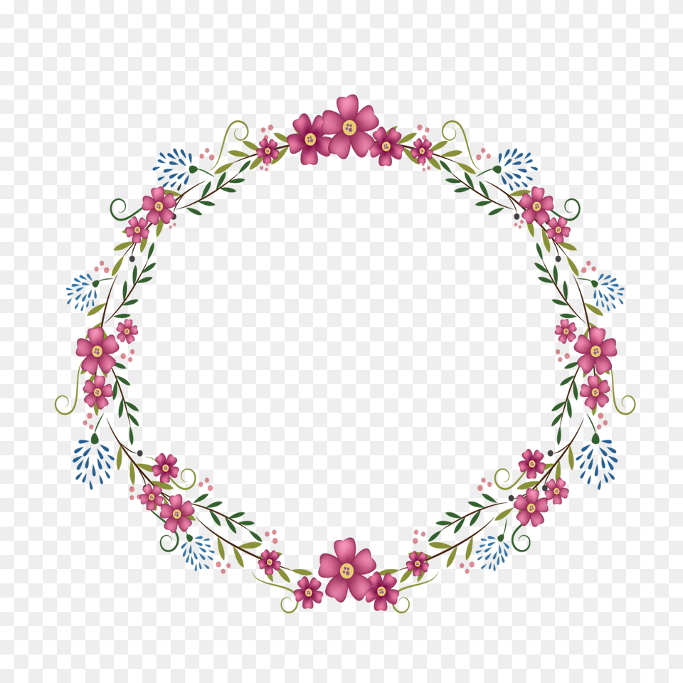 Floral Frame, Oval, Pattern, Accessories Png Image