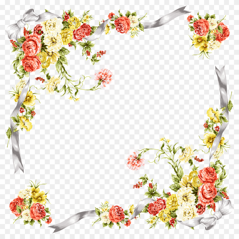 Floral Frame Free Transparent Png