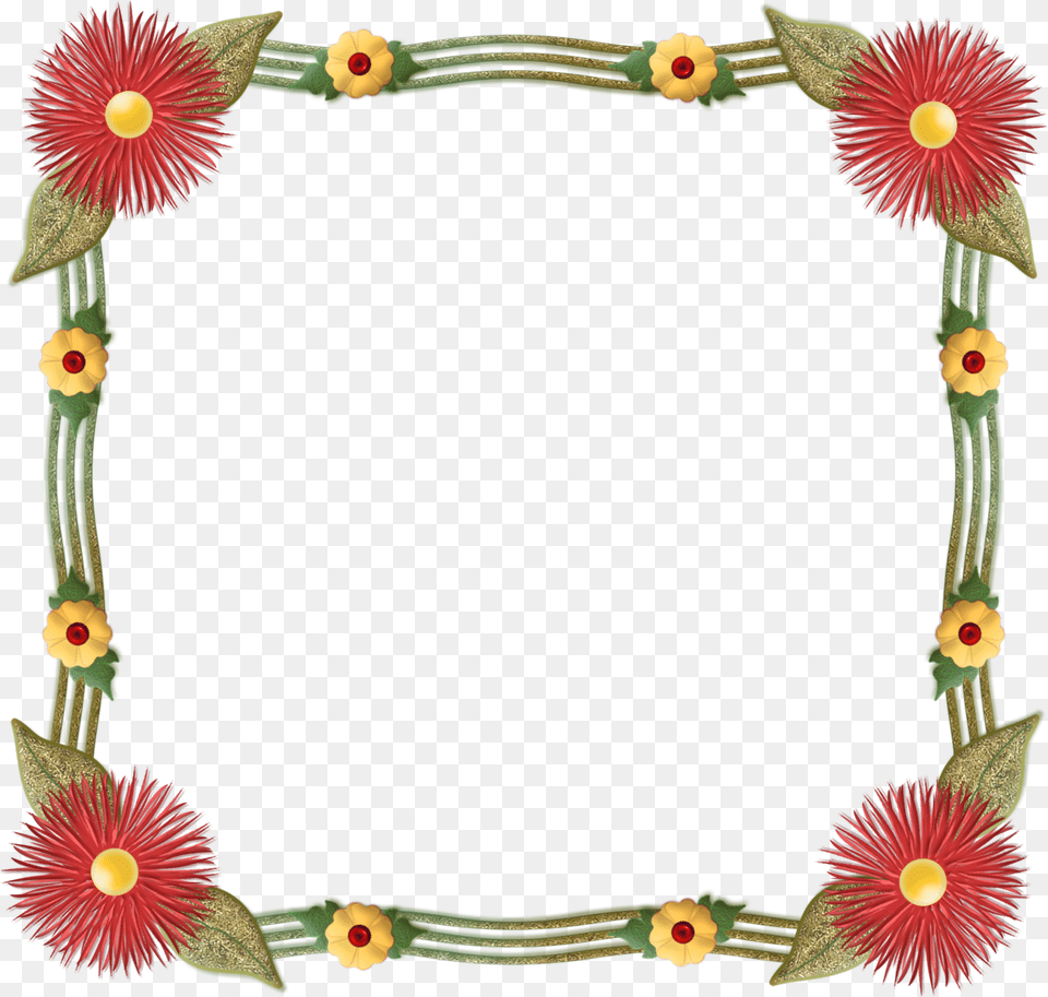 Floral Frame, Flower, Plant Png Image