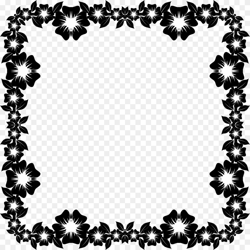 Floral Frame, Accessories, Blackboard Png Image