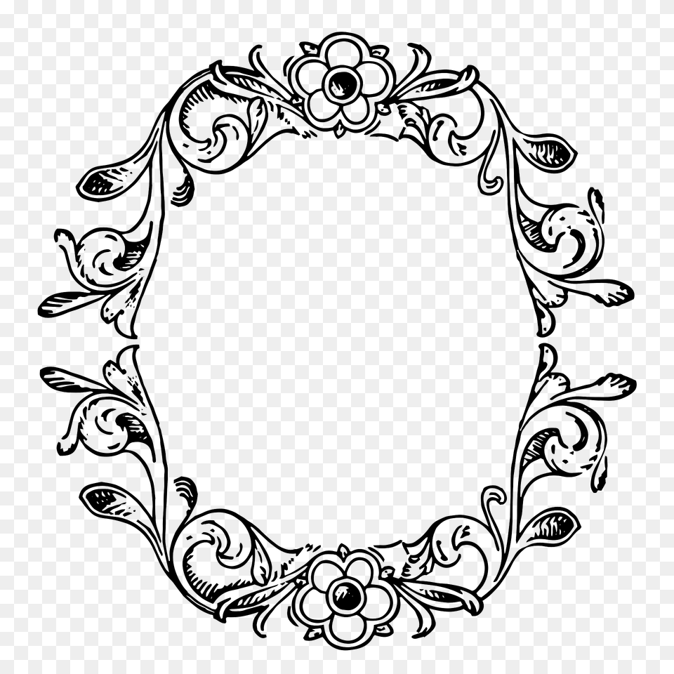 Floral Frame Border Vector Clipart, Art, Floral Design, Graphics, Pattern Png Image