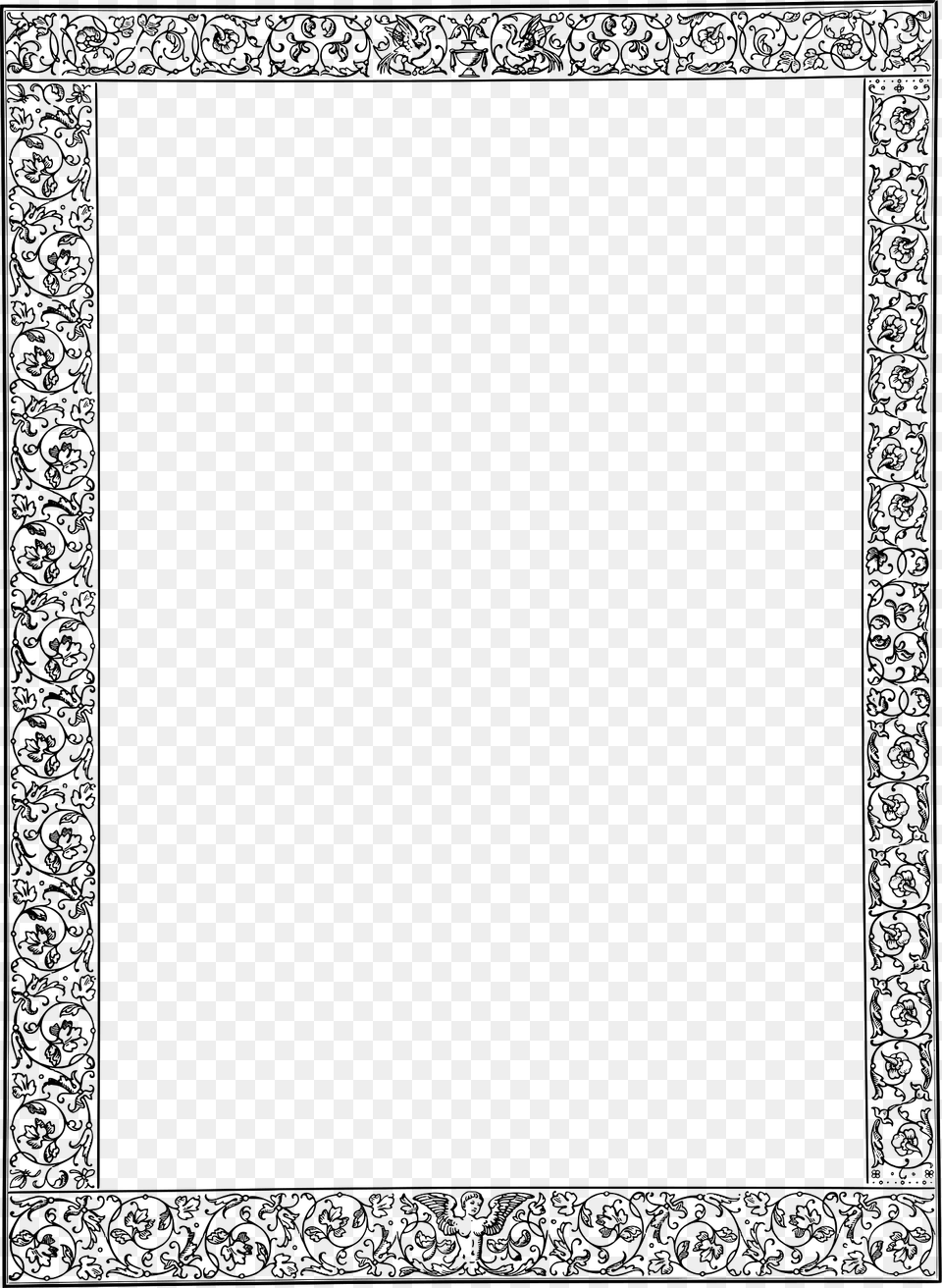 Floral Frame Clipart, Home Decor, Rug, Blackboard, Accessories Free Png Download