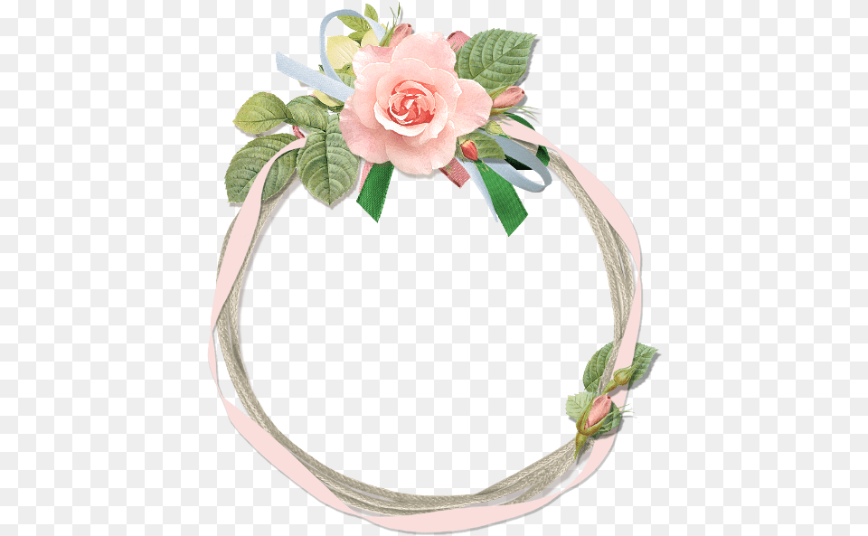 Floral Frame Flower, Rose, Plant, Accessories, Cream Free Png Download