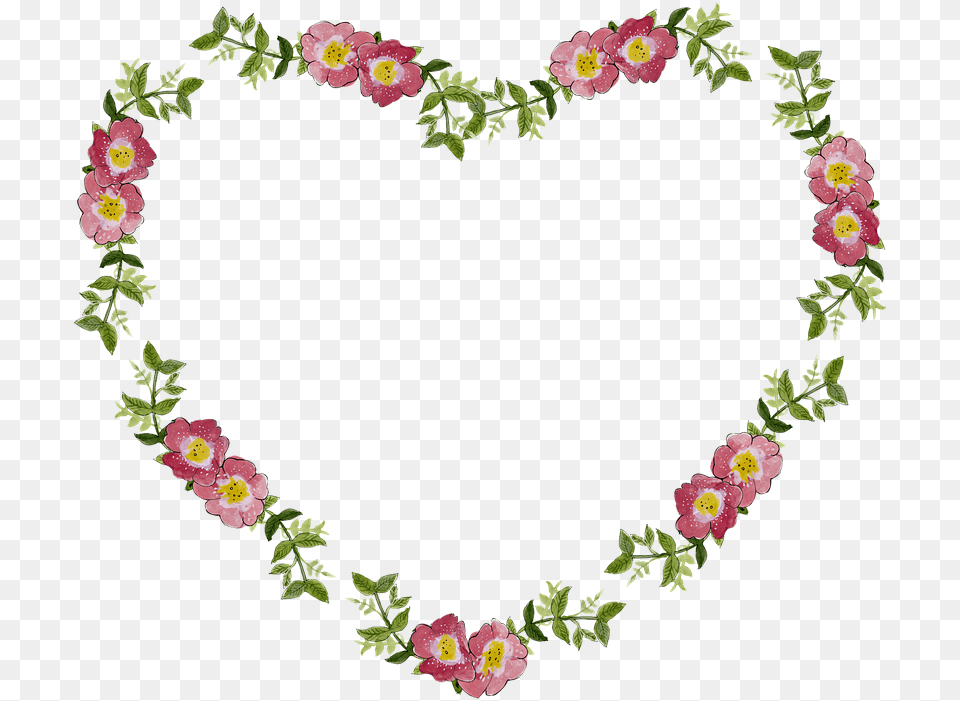 Floral Frame Pic Images Heart And Flower, Plant, Art, Floral Design, Graphics Free Transparent Png