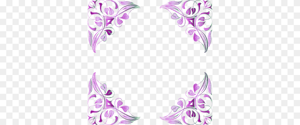 Floral Frame Purple Purple Floral Frame, Pattern, Embroidery, Art, Graphics Png