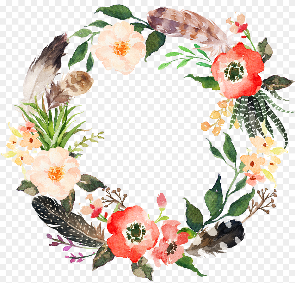 Floral Frame Watercolor Flower Wreath Clipart Flower Watercolor Png