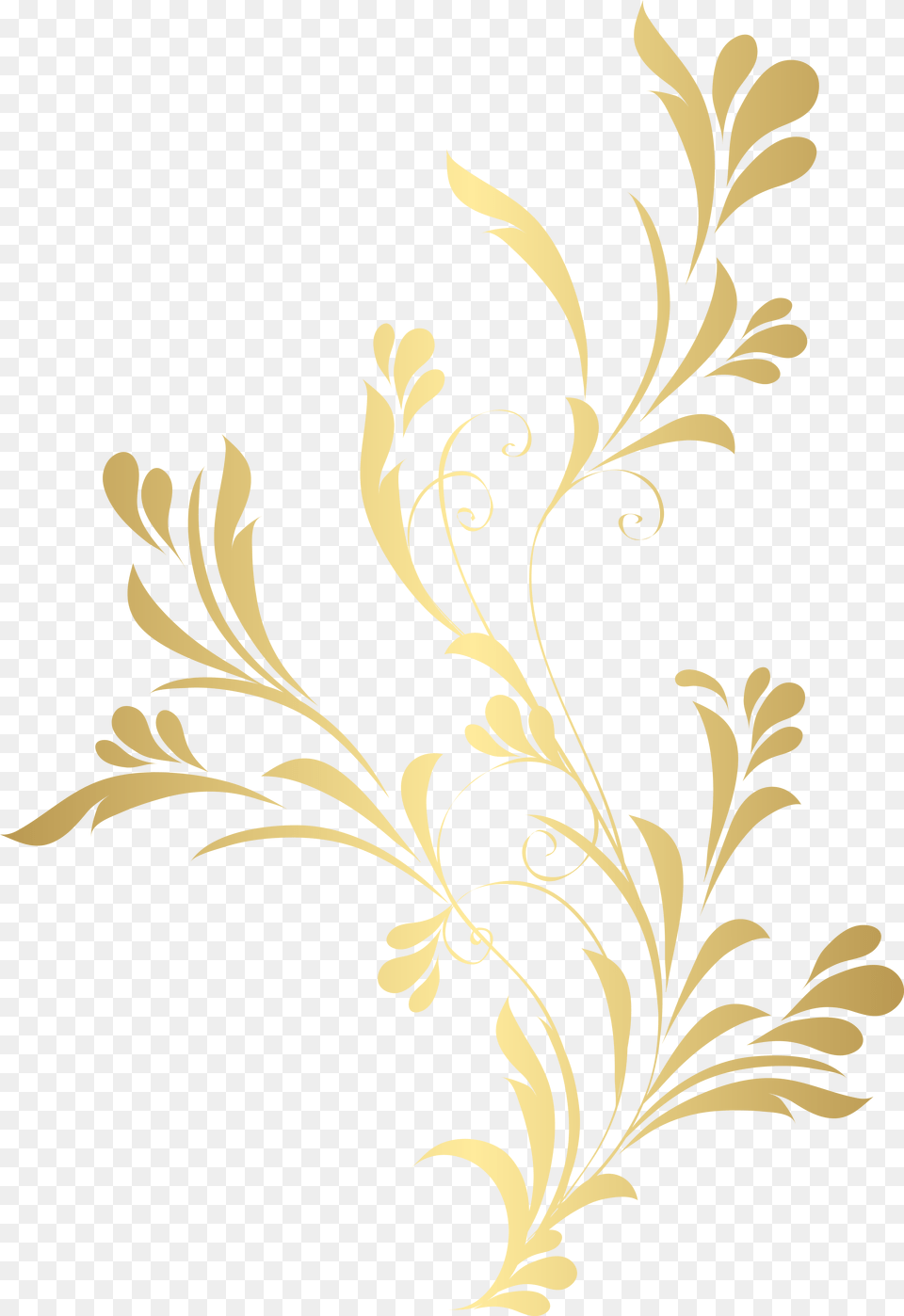 Floral Gold Element Clip Art Background Flower Gold, Floral Design, Graphics, Pattern, Plant Free Png Download