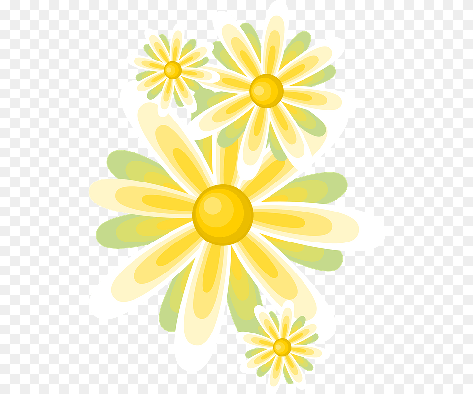 Floral Green Clipart Lovely, Daisy, Flower, Plant, Art Free Transparent Png