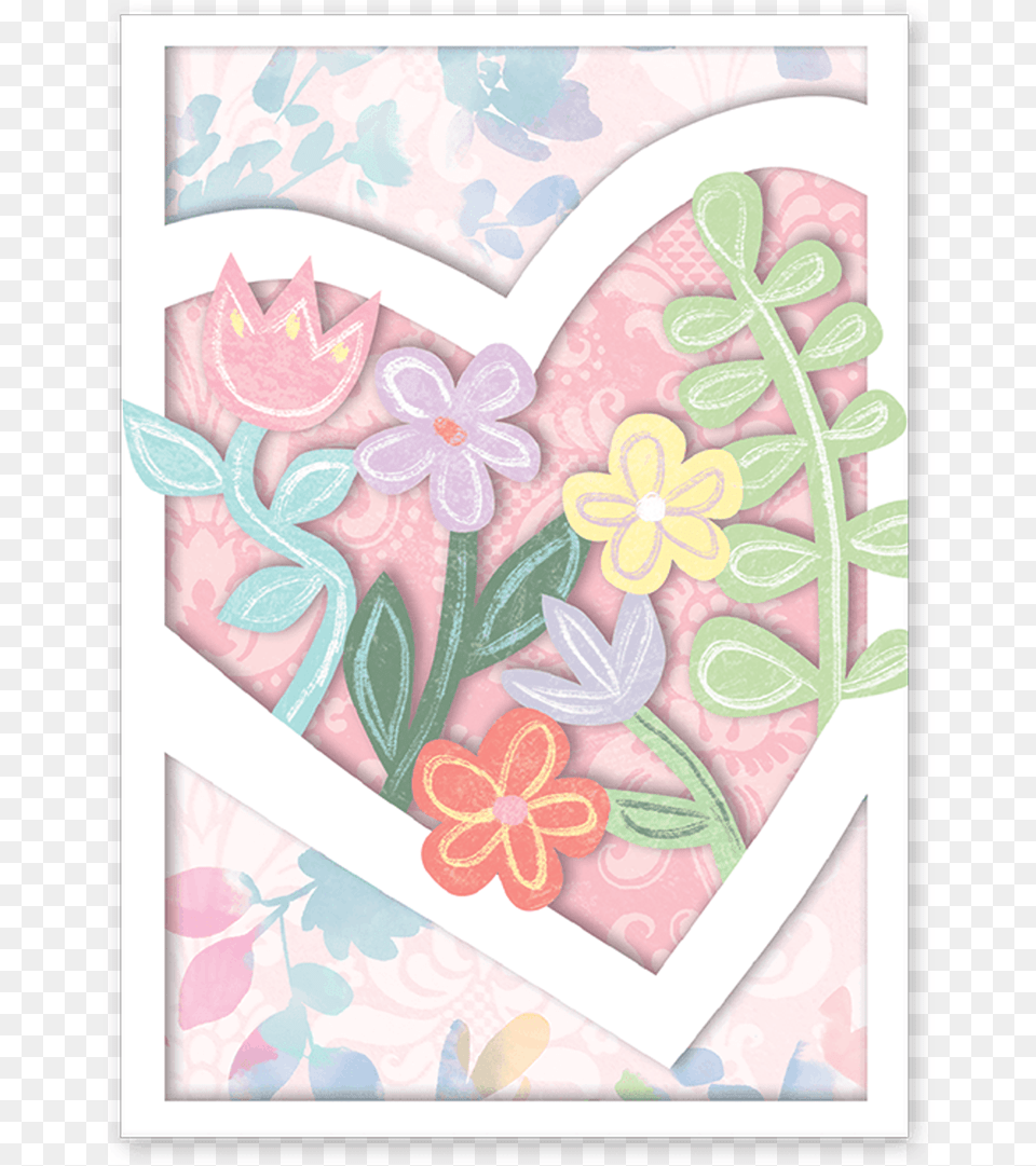 Floral Heart Boxed Note Cards Sacred Lotus, Envelope, Greeting Card, Mail, Pattern Free Transparent Png