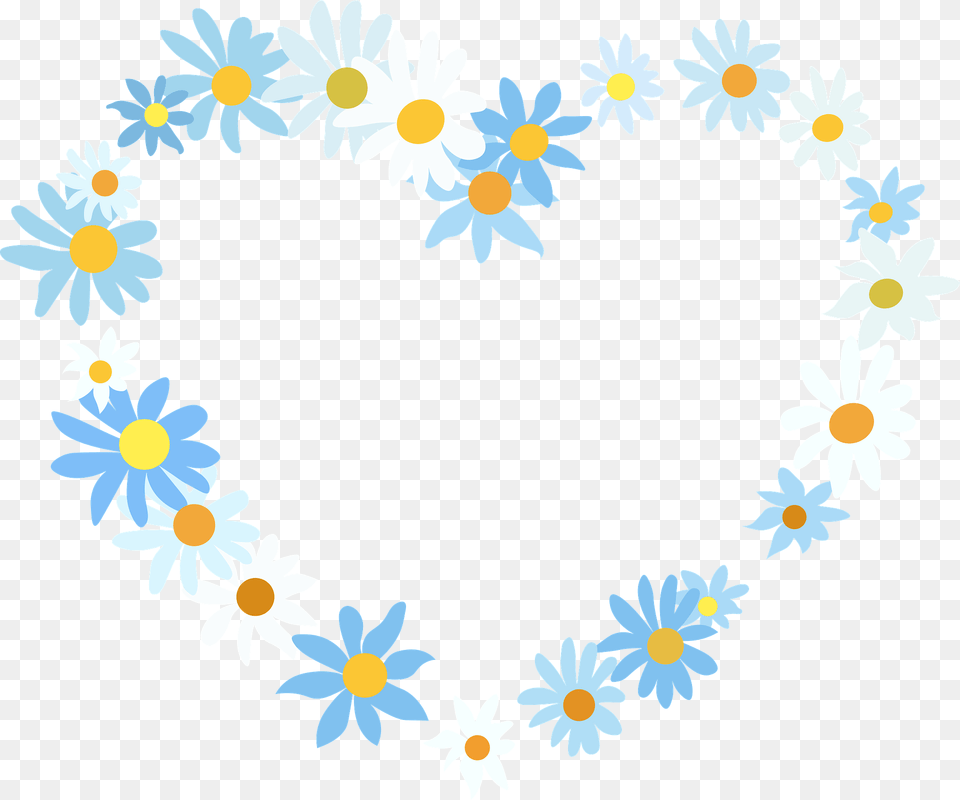 Floral Heart Clipart, Daisy, Flower, Plant, Pattern Free Png Download