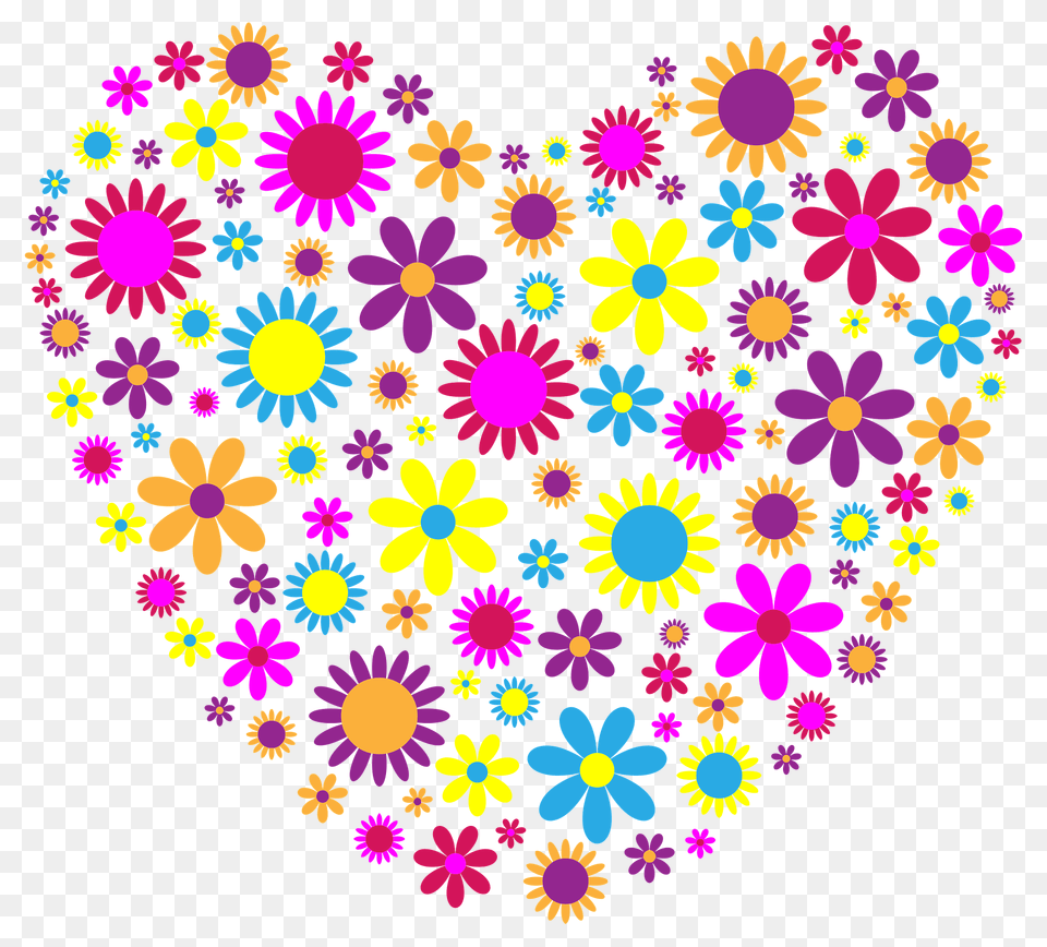 Floral Heart Clipart, Art, Floral Design, Graphics, Pattern Png