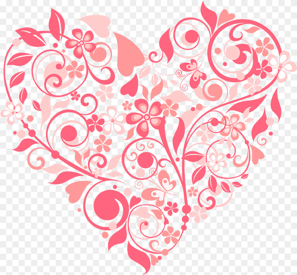 Floral Heart Patern Free Floral Heart Vector, Art, Floral Design, Graphics, Pattern Png