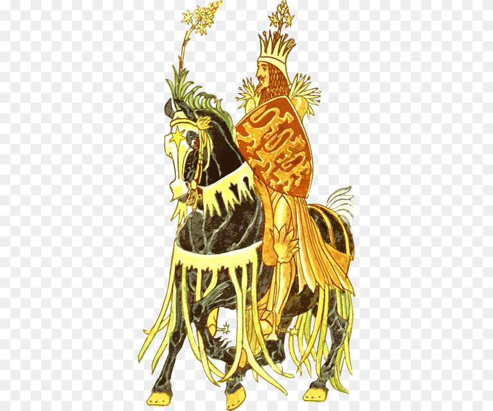 Floral King King On Horseback Clipart, Person, Face, Head Png