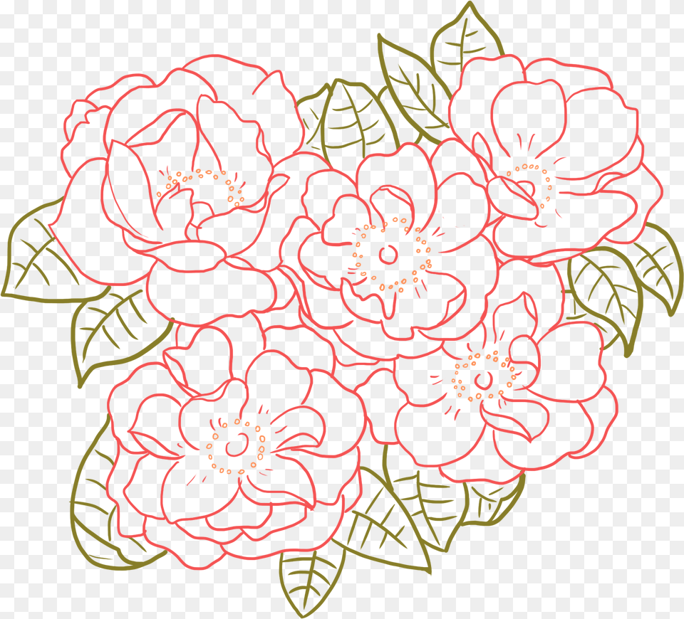 Floral Line Flower, Art, Floral Design, Graphics, Pattern Png Image