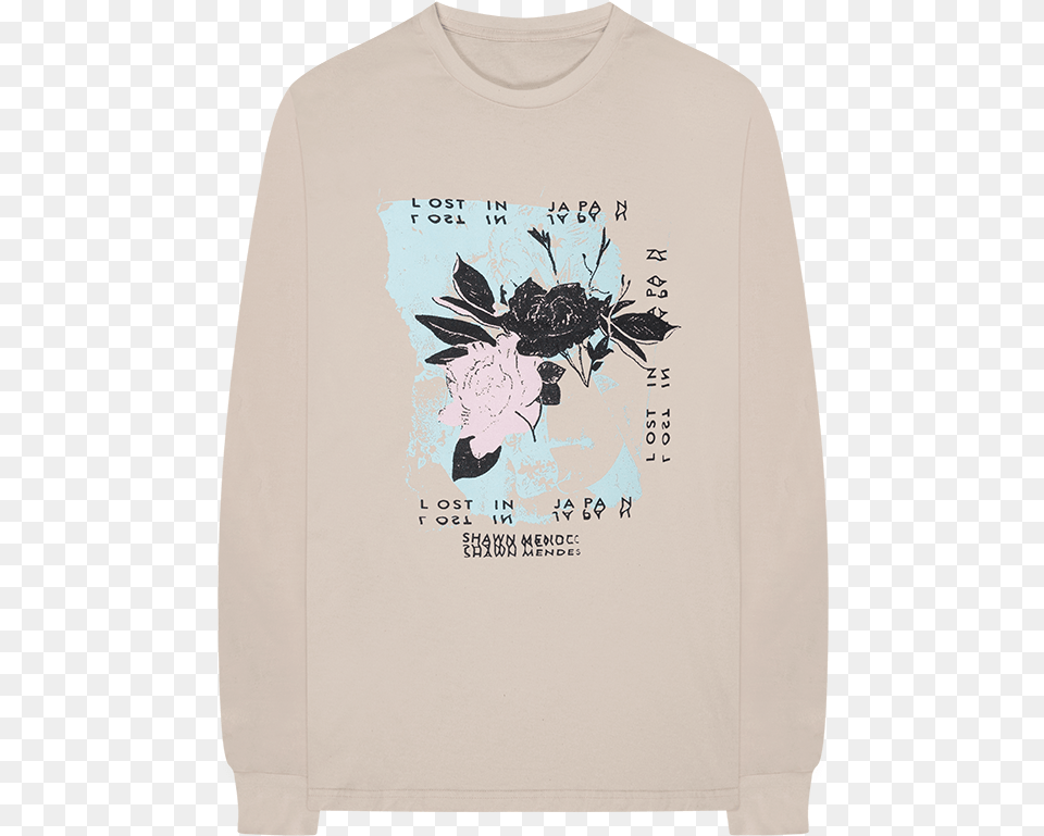 Floral Ls T Shirt Album Shawn Mendes 2019 Tour, Clothing, Knitwear, Long Sleeve, Sleeve Png Image