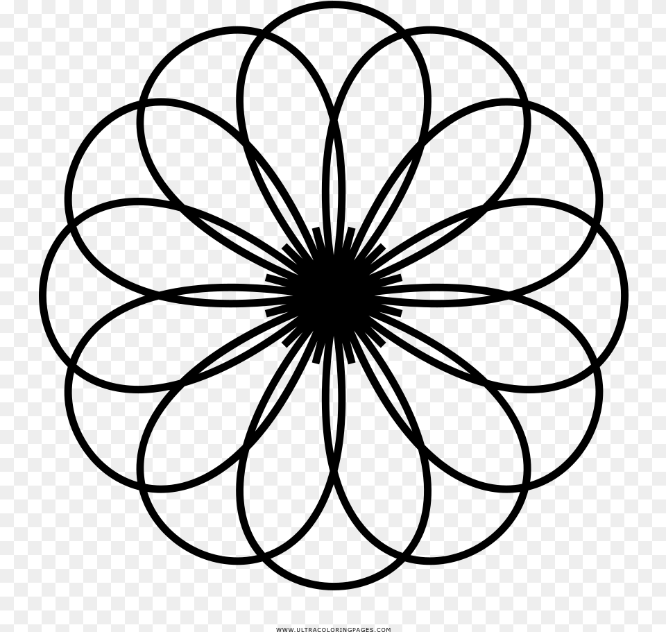 Floral Mandala Coloring, Gray Free Transparent Png