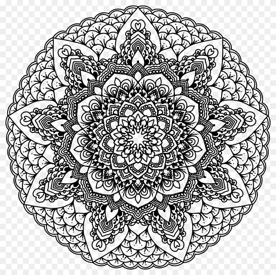 Floral Mandala Ii Clipart, Pattern, Chandelier, Lamp, Home Decor Free Png